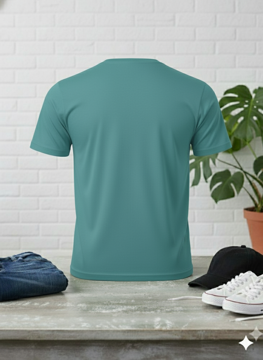 BeePunch Classic Teal Crew Neck T-Shirt | Everyday Comfort. Streetwear Confidence.