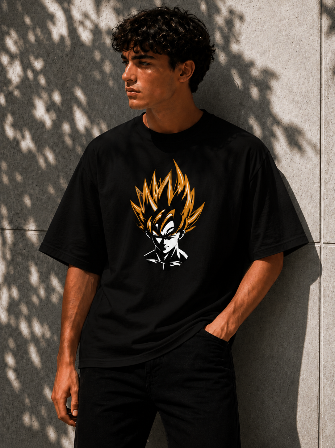 BeePunch Dragon Warrior Oversized T-Shirt – side view