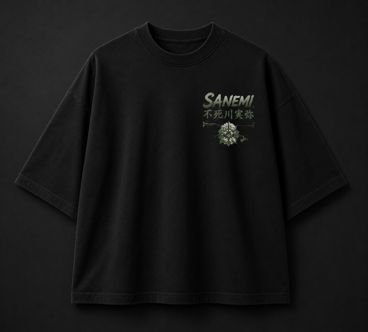 Sanemi Shinazugawa Oversized Anime T-Shirt | Demon Slayer Wind Hashira | 240 GSM French Terry | BeePunch
