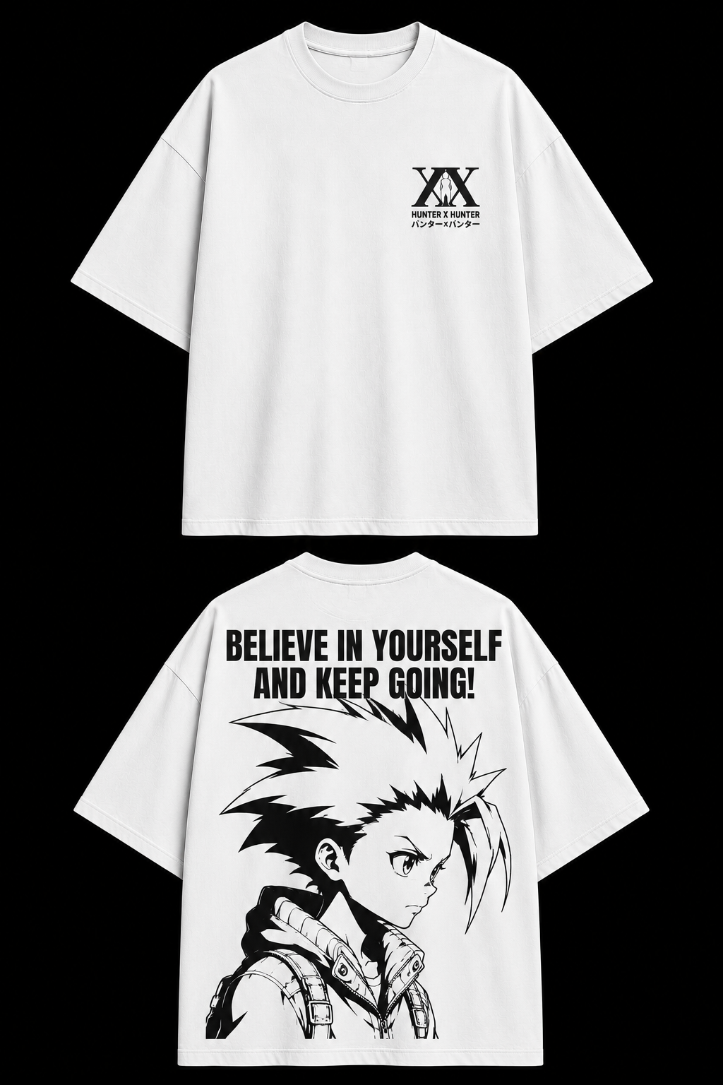 Japanese manga inspired BeePunch oversized tee styling