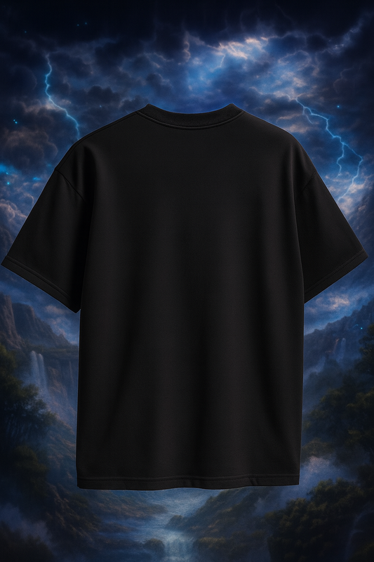 BeePunch Demon Slayer Akaza Oversized T-Shirt – Premium Black | Anime Thunder Edition