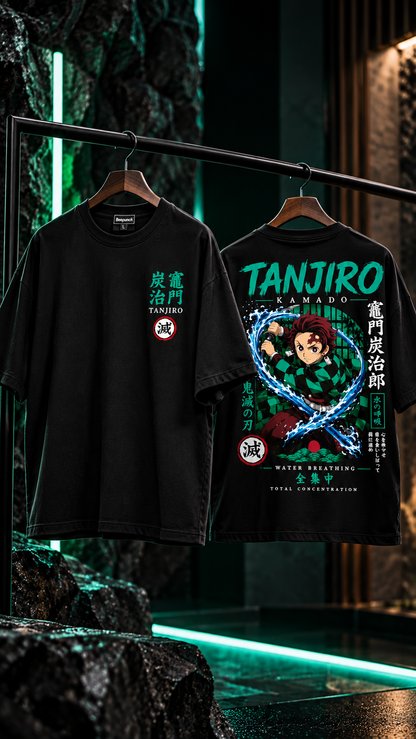 BeePunch Tanjiro Kamado Water Breathing Anime T-Shirt