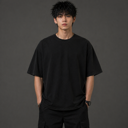 BeePunch God of Uchiha washed black anime tee