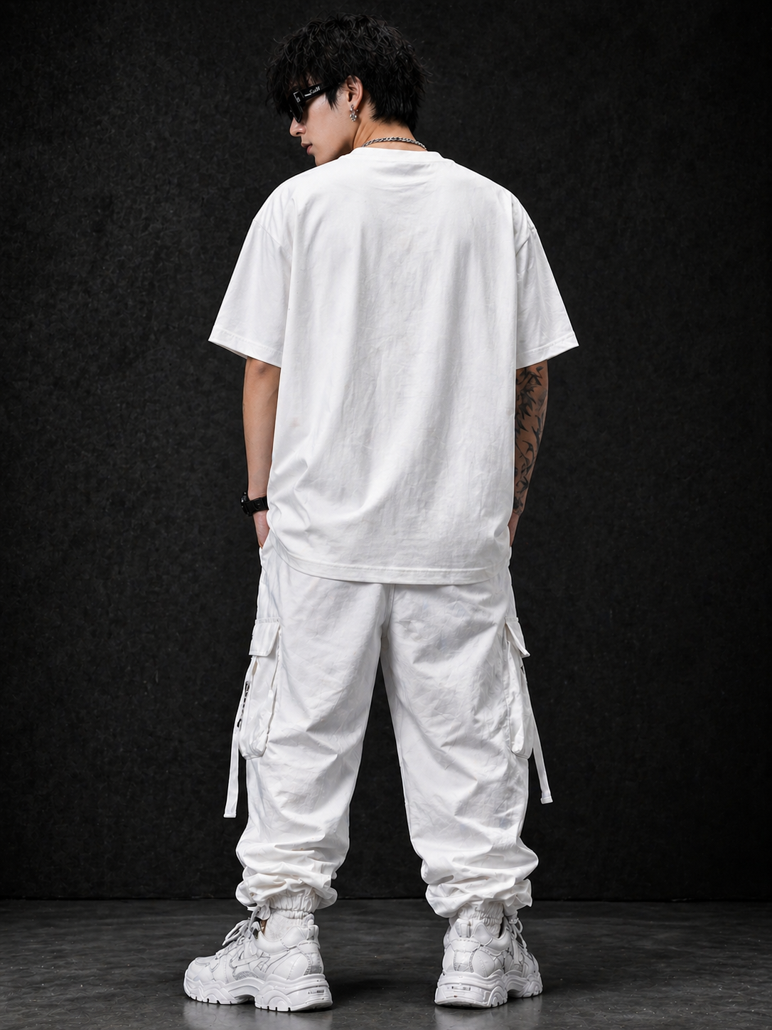 Minimal White Oversized Tee - 240 GSM French Terry