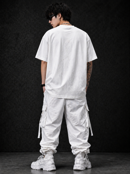 Minimal White Oversized Tee - 240 GSM French Terry