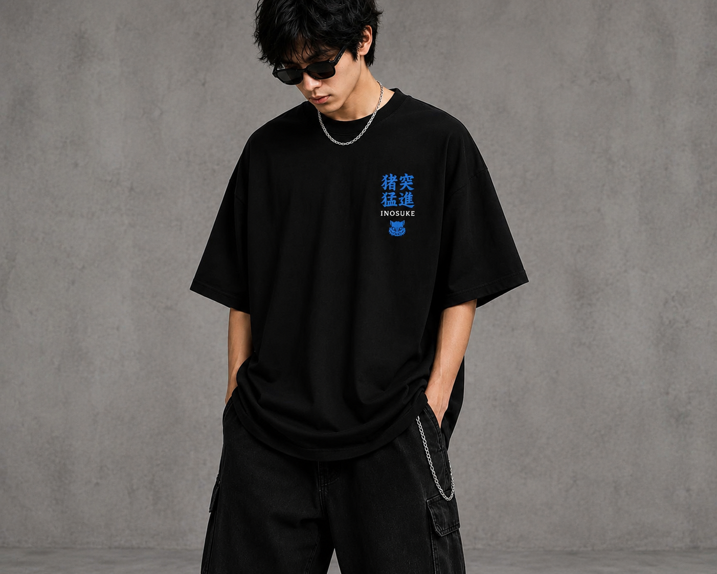 BeePunch Inosuke Hashibira Oversized Anime T-Shirt