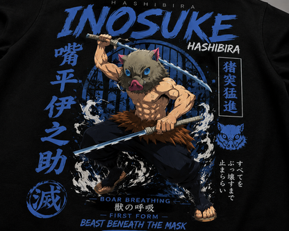 BeePunch Inosuke Hashibira Oversized Anime T-Shirt