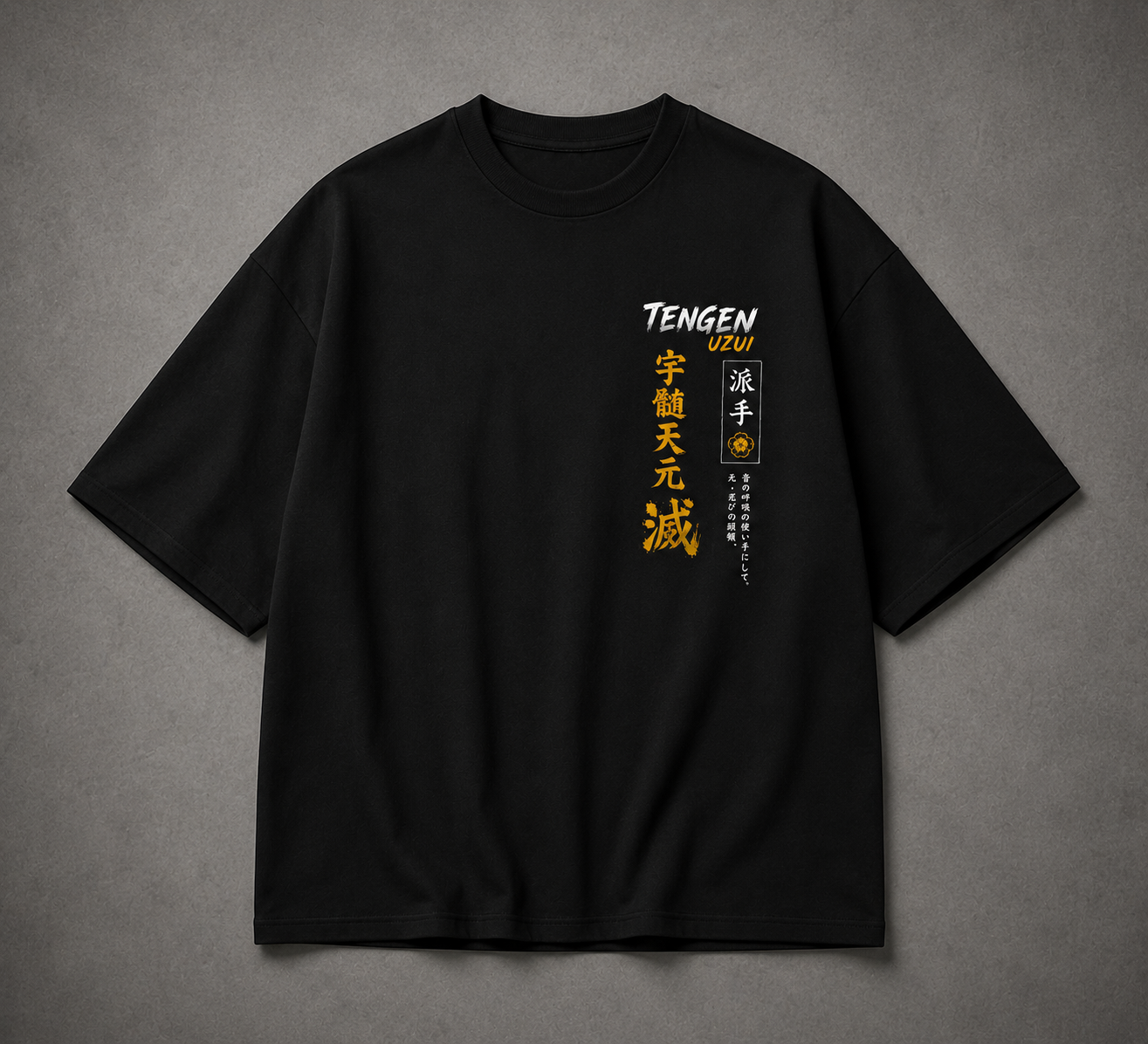BeePunch Tengen Uzui Oversized Anime T-Shirt – Premium 240 GSM French Terry Cotton