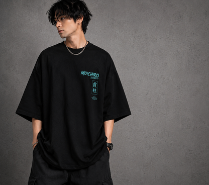 Muichiro Tokito Oversized Anime T-Shirt | Demon Slayer Mist Hashira | 240 GSM French Terry | BeePunch