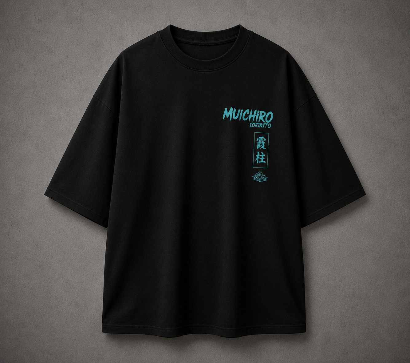 Muichiro Tokito Oversized Anime T-Shirt | Demon Slayer Mist Hashira | 240 GSM French Terry | BeePunch