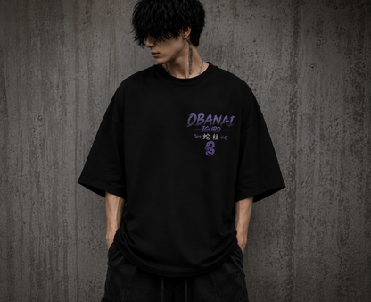 Obanai Iguro Oversized Anime T-Shirt | Demon Slayer Snake Hashira | Premium 240 GSM French Terry | BeePunch