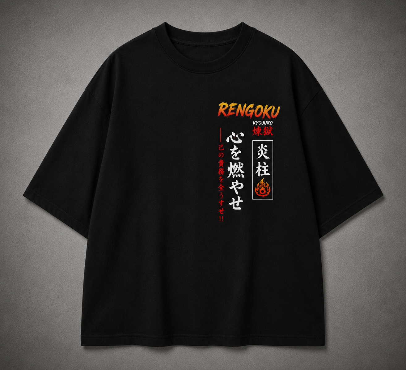 Kyojuro Rengoku Flame Hashira Oversized T-Shirt – BeePunch