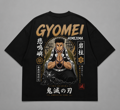 Gyomei Himejima Oversized Anime T-Shirt | 240 GSM Premium French Terry Cotton | BeePunch
