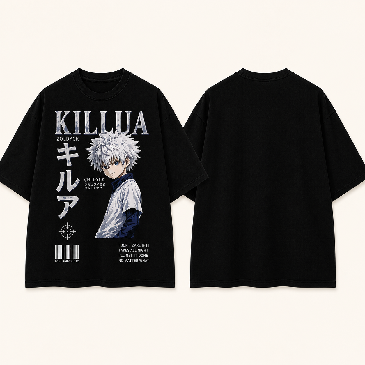 Killua Godspeed Oversized Anime Tee