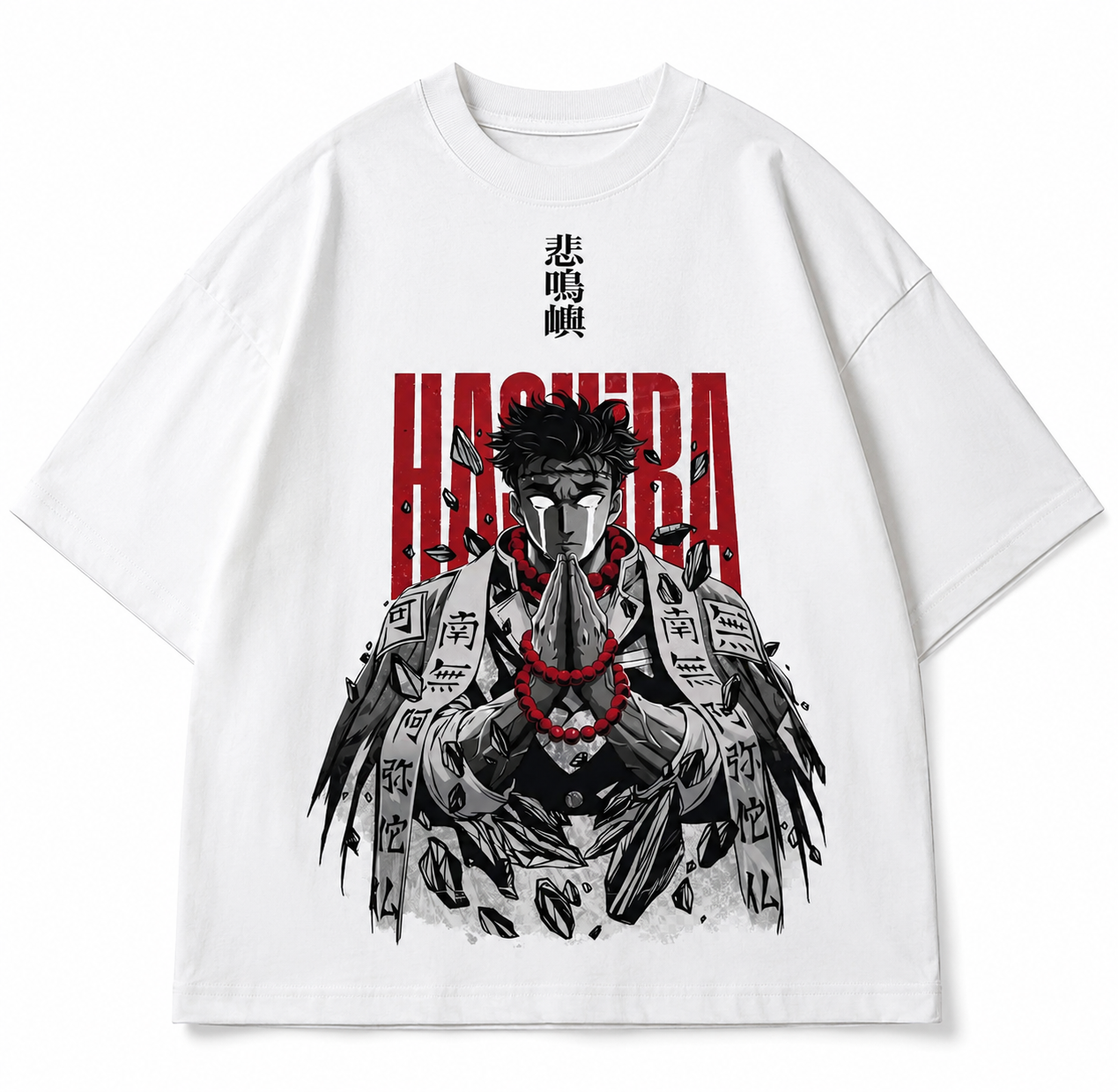 Dark Demon Slayer Shadow Hashira graphic tee back print