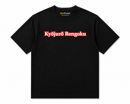 Flame Hashira oversized anime streetwear tee artwork