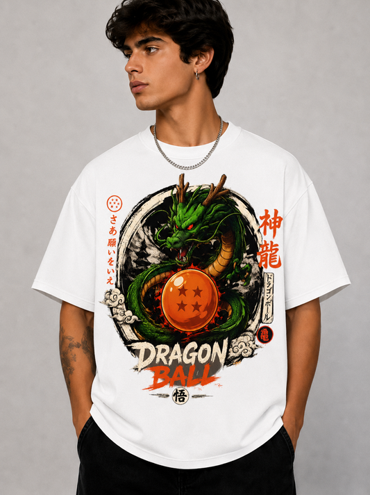 Anime Dragon Graphic Oversized T-Shirt | Premium Cotton Streetwear