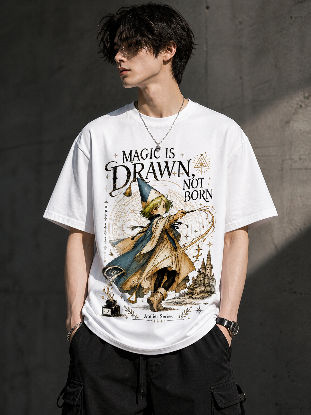 Magic Is Drawn Not Born Aesthetic T-Shirt