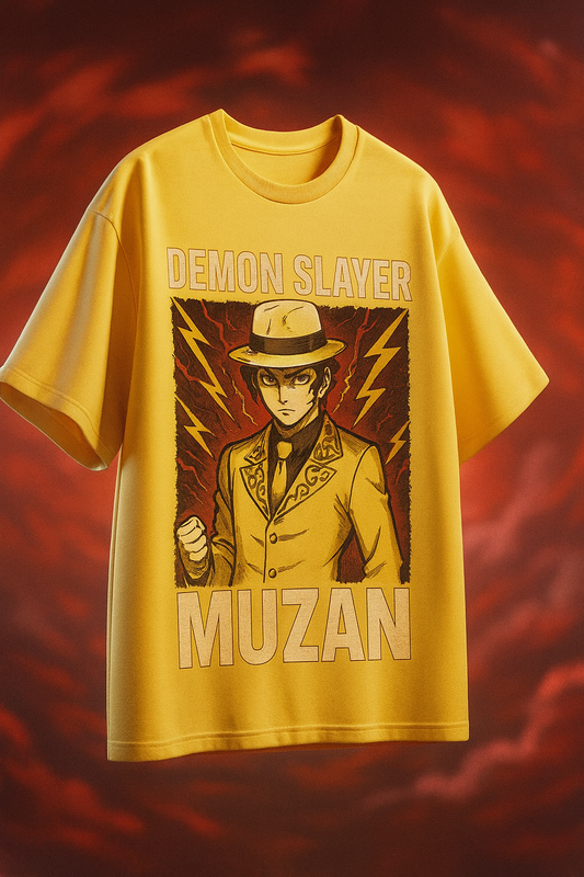 Muzan Kibutsuji Graphic Oversized Tee – BeePunch Anime Wear