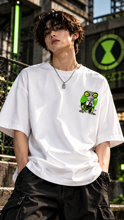 BeePunch Grey Matter Oversized T-Shirt | Genius Intelligence Streetwear Edition