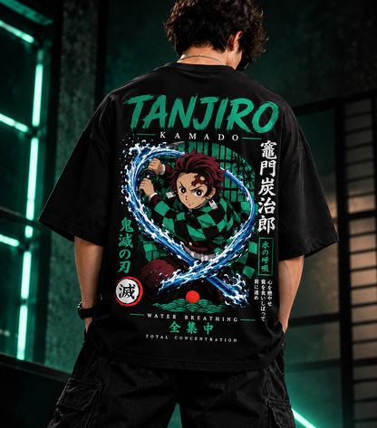 BeePunch Tanjiro Kamado Water Breathing Anime T-Shirt