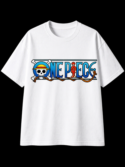 BeePunch Premium Heritage Straw Hat Emblem white T-shirt front view