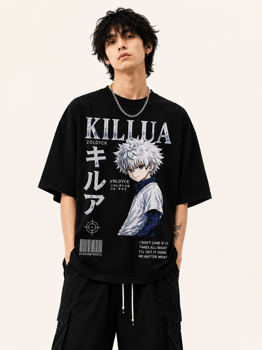 Killua Godspeed Oversized Anime Tee