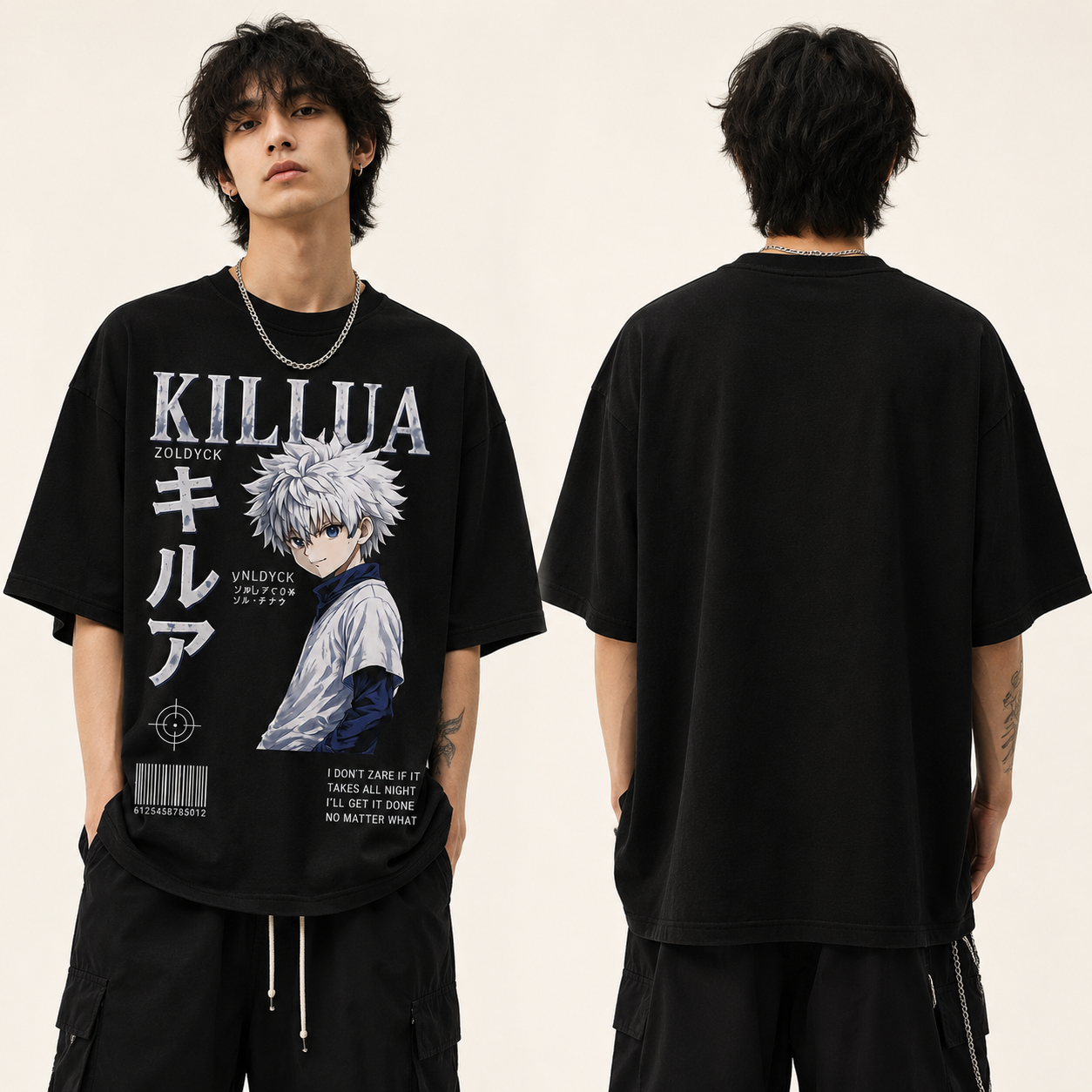 Killua Godspeed Oversized Anime Tee