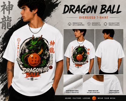 Anime Dragon Graphic Oversized T-Shirt | Premium Cotton Streetwear