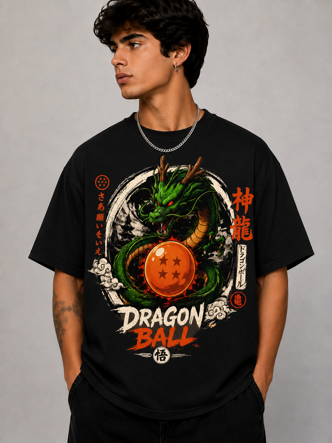 Anime Dragon Graphic Oversized T-Shirt | Premium Cotton Streetwear
