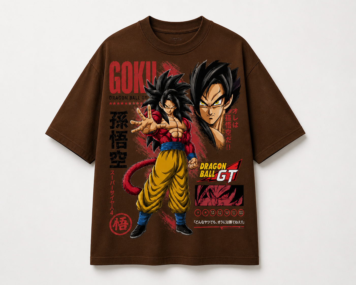 BeePunch SSJ4 Goku premium French Terry T-shirt