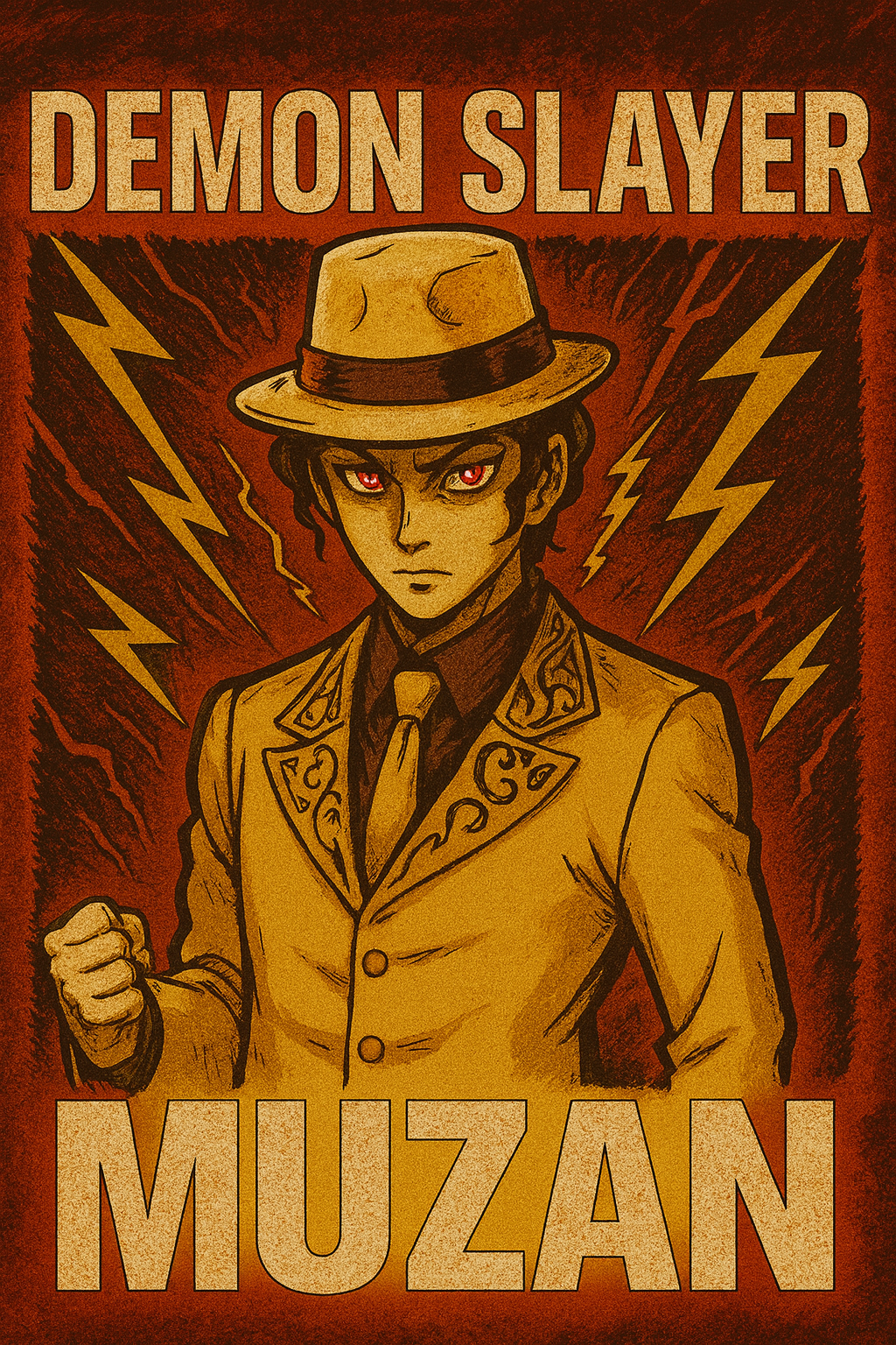 Muzan Kibutsuji Graphic Oversized Tee – BeePunch Anime Wear