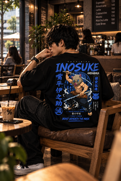 BeePunch Inosuke Hashibira Oversized Anime T-Shirt