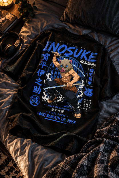 BeePunch Inosuke Hashibira Oversized Anime T-Shirt