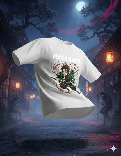 Demon Slayer Tanjiro Oversized T-Shirt | Premium 3D Anime Print | Unisex Streetwear Tee