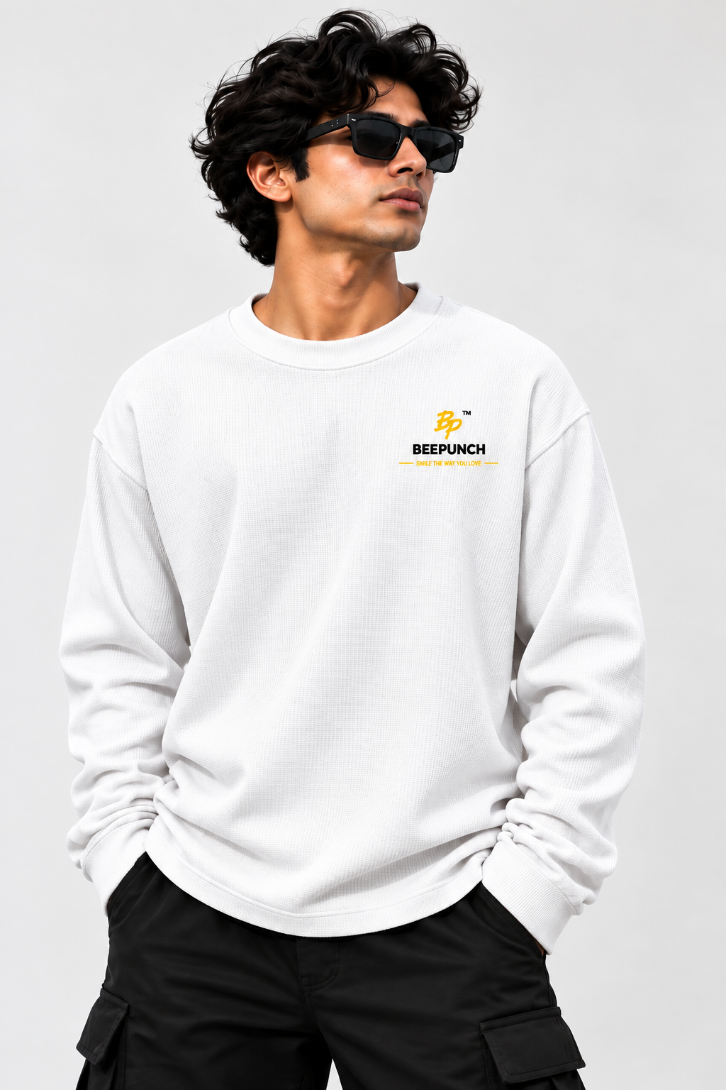 BeePunch White Waffle T-Shirt